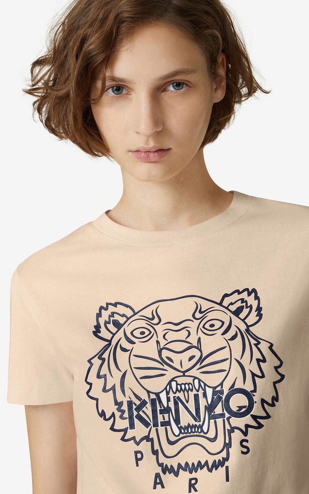 Camisetas Kenzo Tiger Mujer Rosas XHG065138